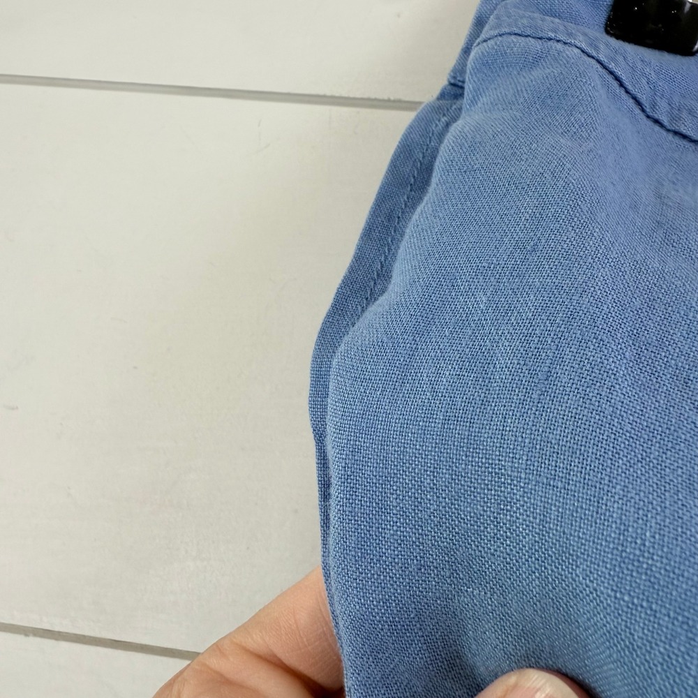 Outerknown ECLIPSE PLEATED Linen Wide Leg Pants Sailor Button Coastal‎ WOMEN 4 - Picture 6 of 13